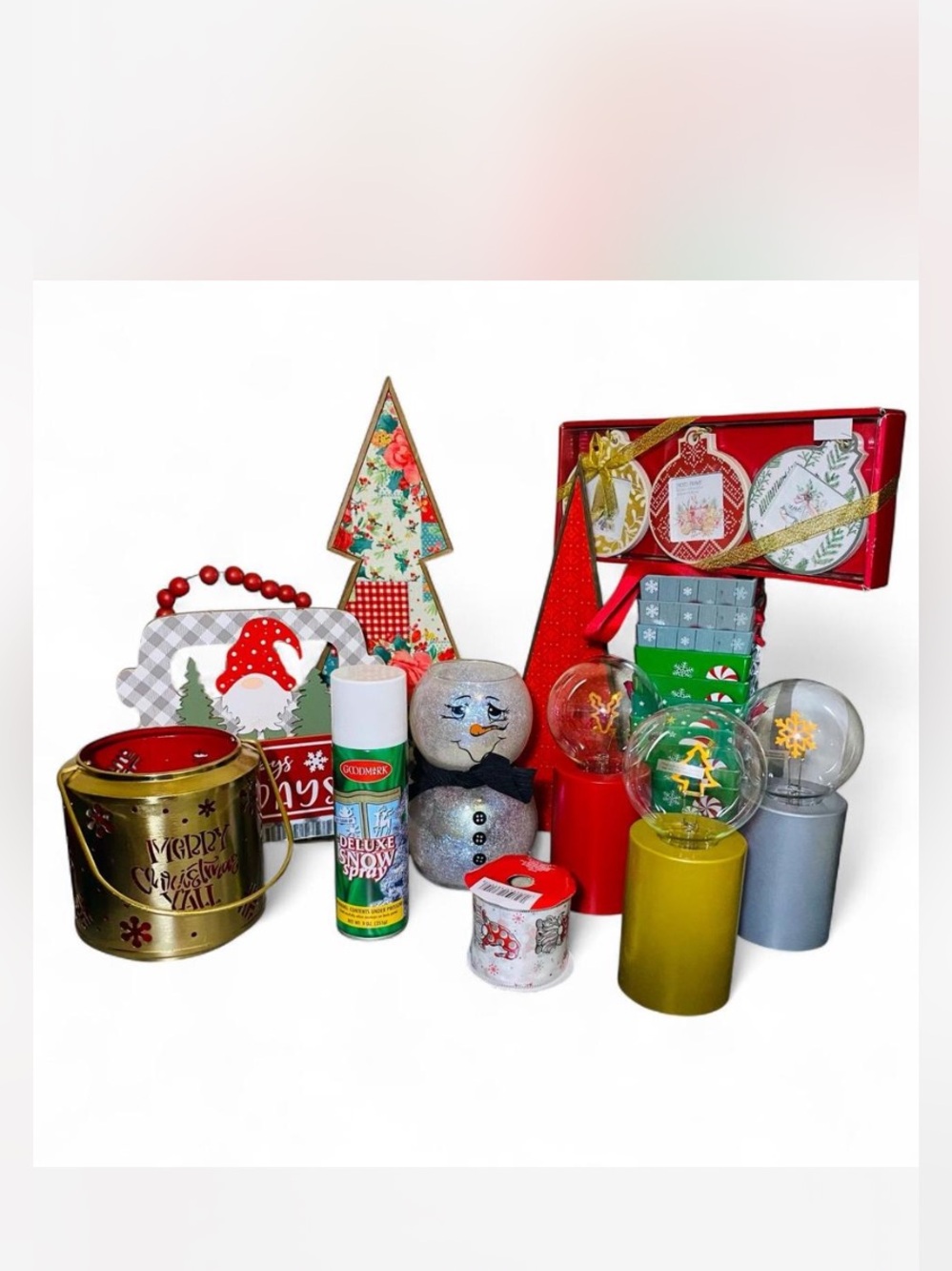 Holiday Time Red, Gold, Silver Christmas Decor Assortment
